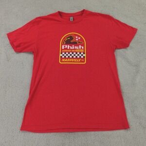 Phish T‎ Shirt Adult Large Red Nashville 2021 Horse Race Graphic